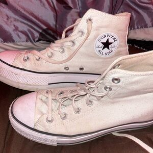 Converse Women's White High-Top Sneakers Platform